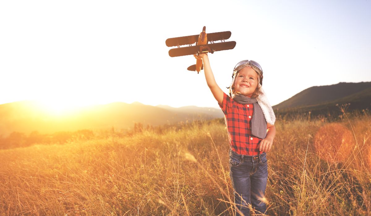 Child showing his creativity.