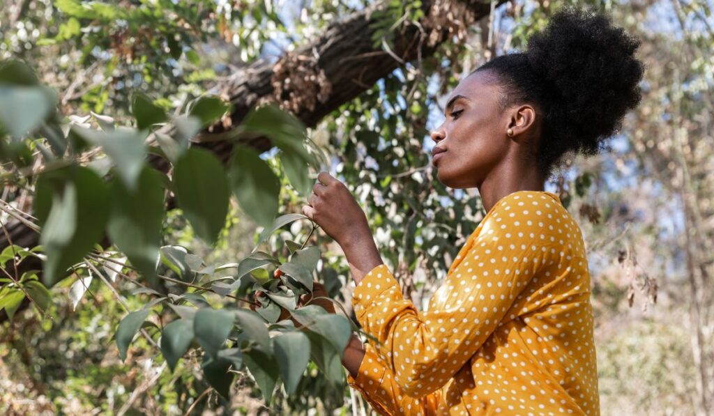 Woman living her dharma.