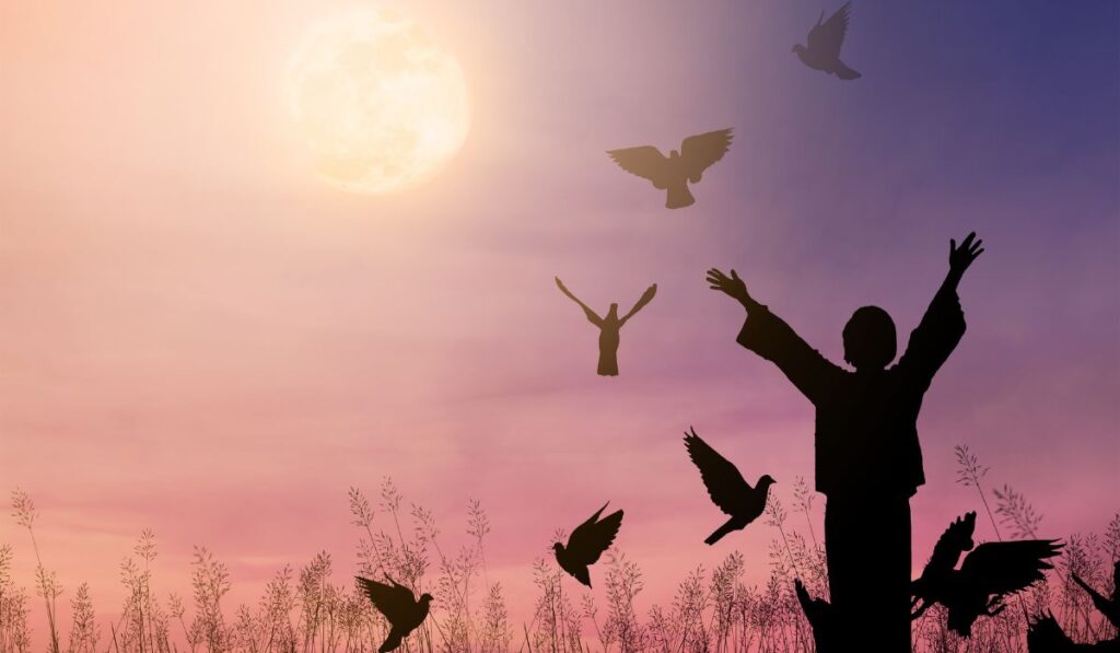 Woman taking back her power.