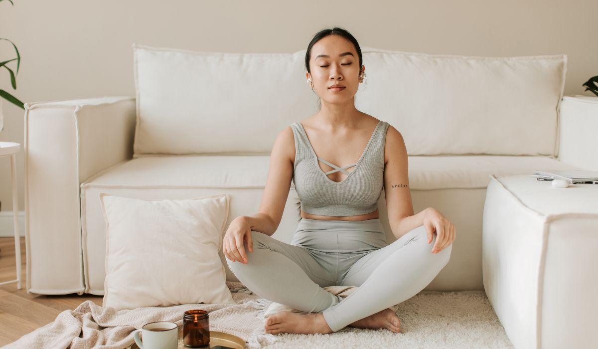Woman feeling the transcendent power of meditation