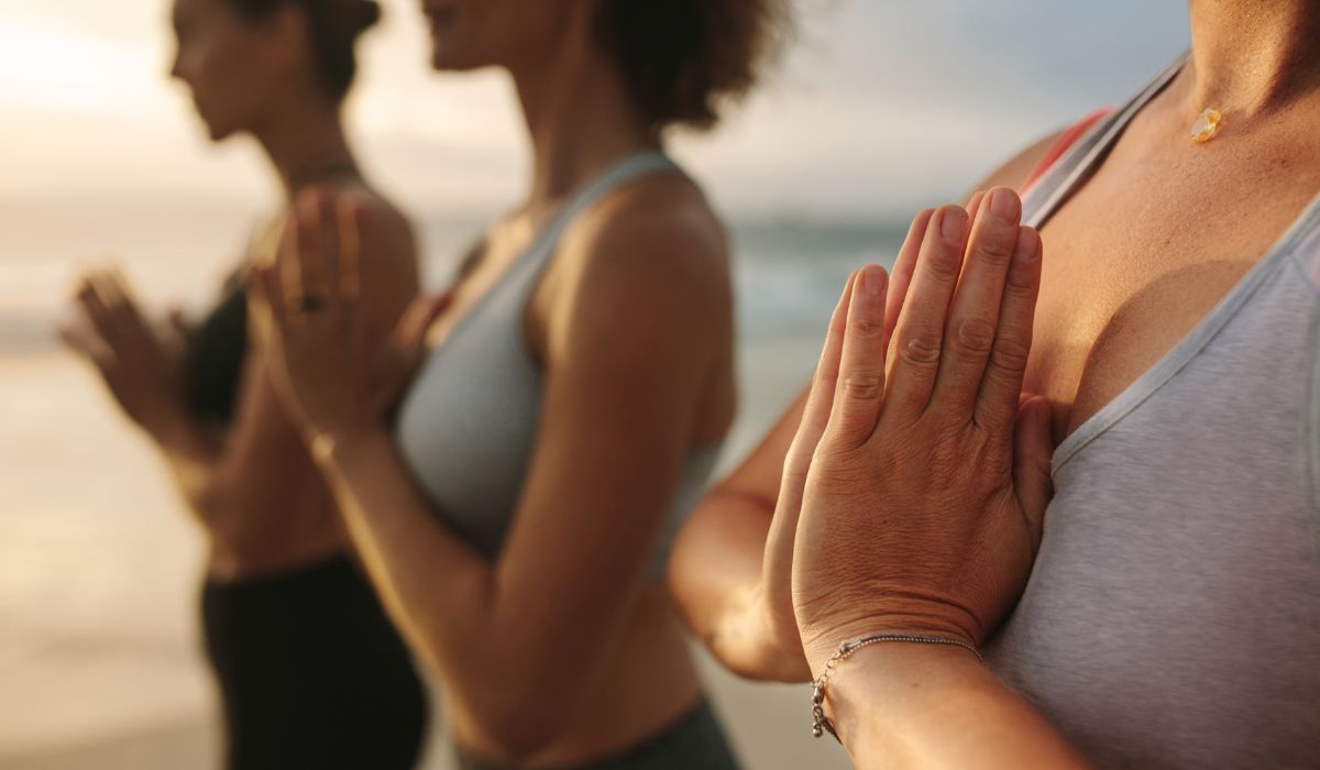 Woman practicing yoga
