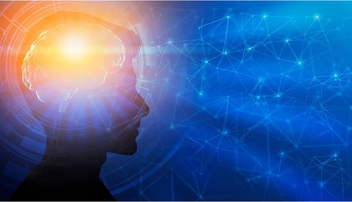 brain image with effects