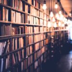 Books in an old library