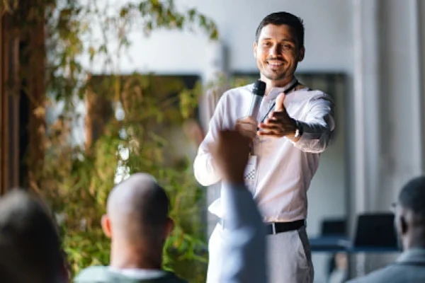coach conducting a seminar